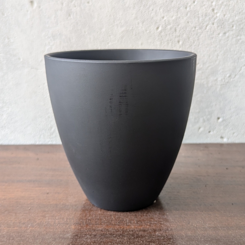 Matte Black Terracotta Pot