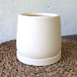 MIFF Ivory Pot with Drainage Plate